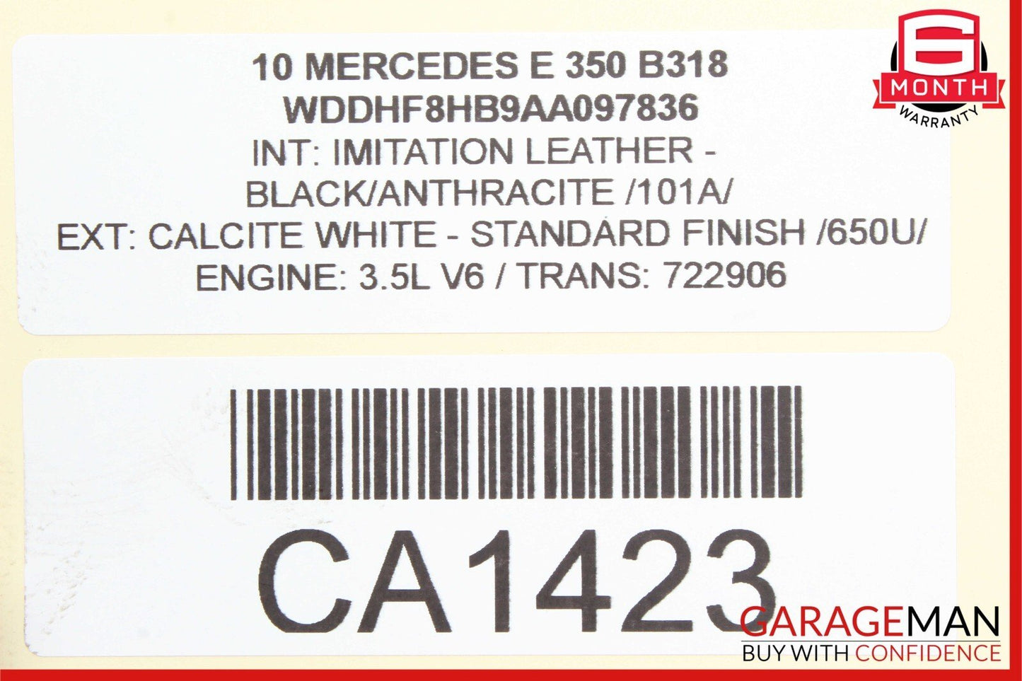 06-13 Mercedes W212 E350 R350 CLK350 Left Side Engine Cylinder Head Cover OEM