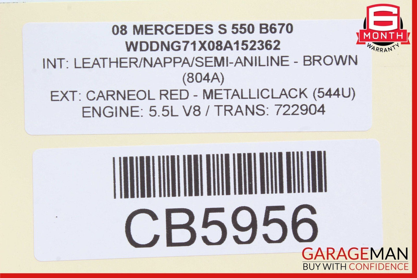 07-14 Mercedes W221 S65 AMG S400 CL600 Front Left Lower Control Arm OEM