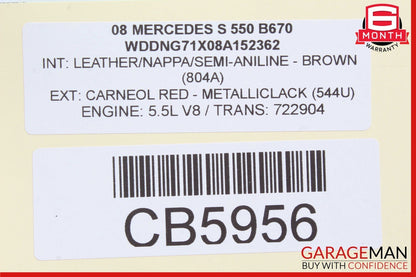 07-14 Mercedes W221 S65 AMG S400 CL600 Front Left Lower Control Arm OEM
