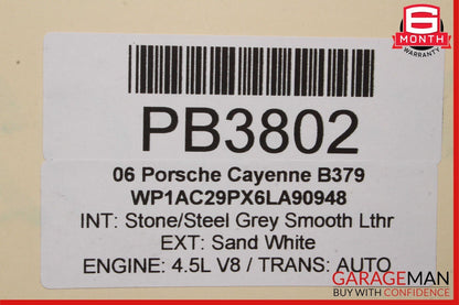 03-06 Porsche Cayenne 955 Rear Left Driver Side Exterior Door Shell Panel White