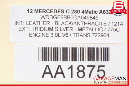 08-14 Mercedes W204 C300 C63 AMG Floor Gear Selector Shifter 2042677724