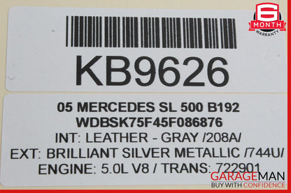 03-12 Mercedes R230 SL500 SL55 AMG Front Left SAM Fuse Box Control Module OEM