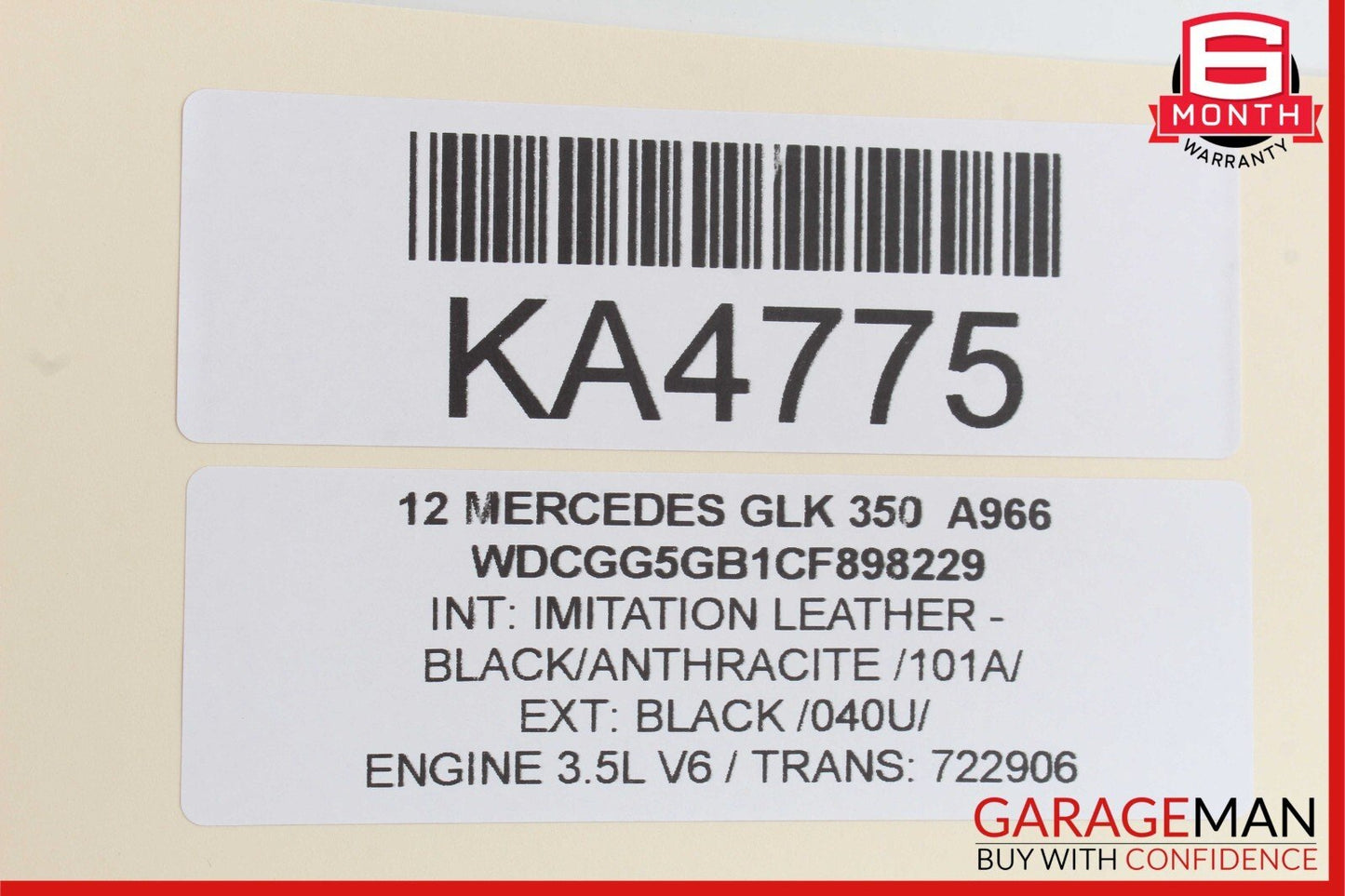 08-15 Mercedes X204 GLK350 C300 Front Right Side Exterior Door Handle Black OEM