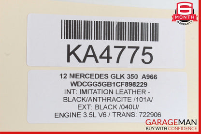 08-15 Mercedes X204 GLK350 C300 Front Right Side Exterior Door Handle Black OEM