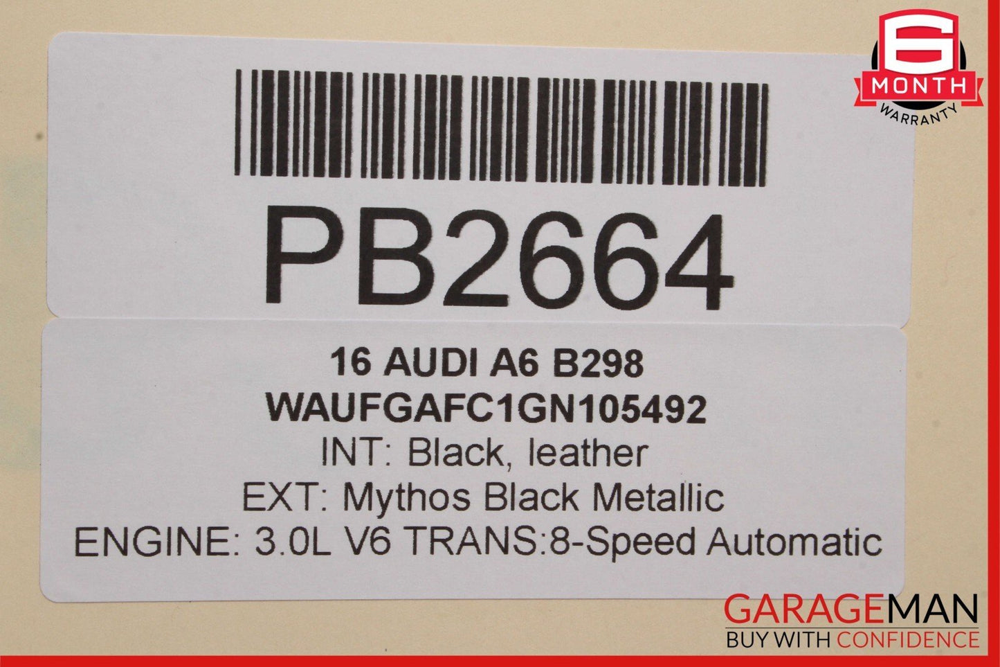 12-18 Audi A6 Front Dash Dashboard Instrument Panel Cover Trim Assembly Black