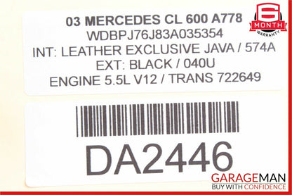 00-06 Mercedes W215 CL600 Front Left & Right Side Door Sound Audio Speakers Set