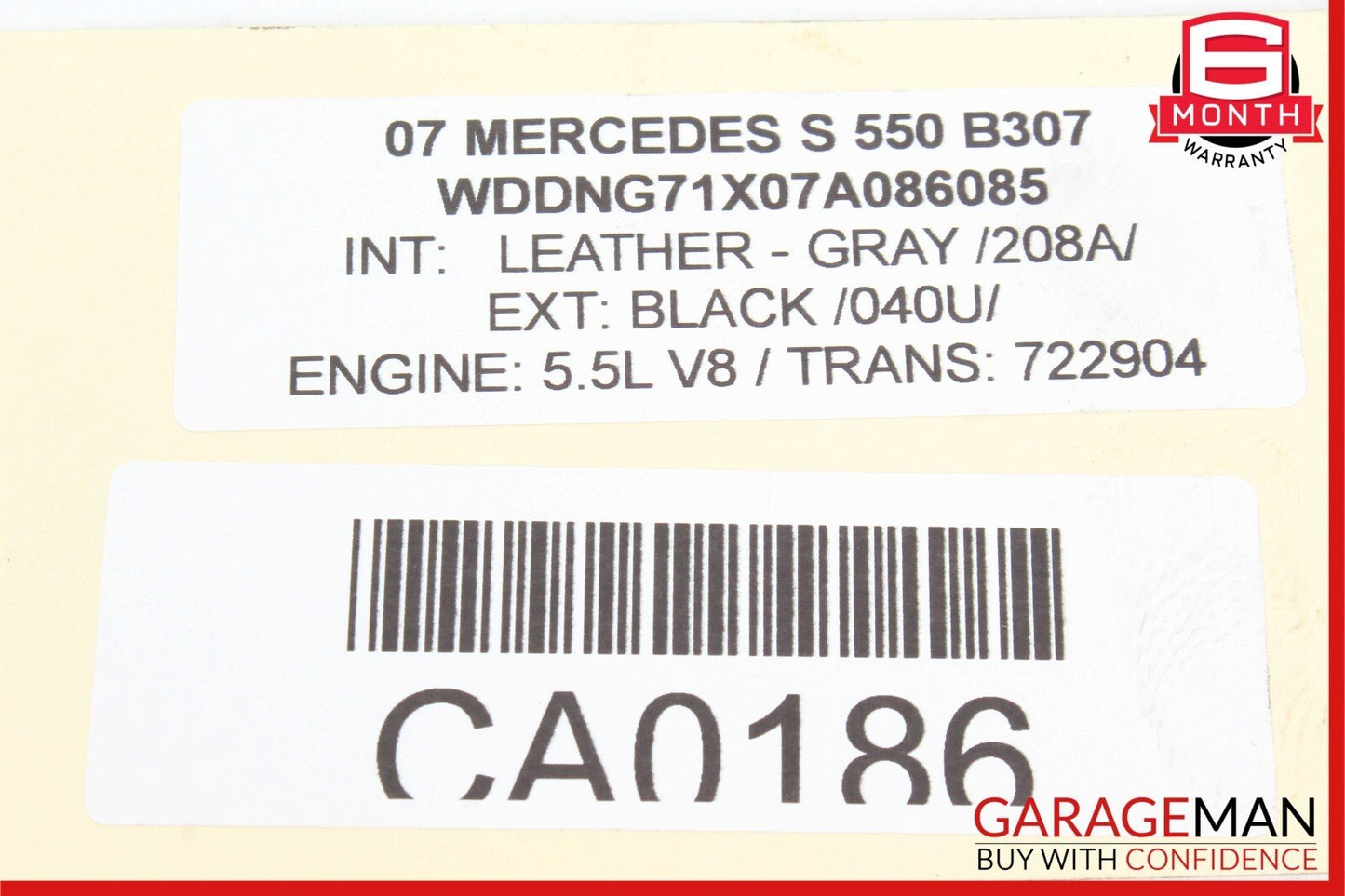 07-13 Mercedes W221 S550 S63 AMG Front Right Keyless Go Exterior Door Handle OEM