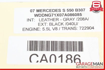 07-13 Mercedes W221 S550 S63 AMG Front Right Keyless Go Exterior Door Handle OEM