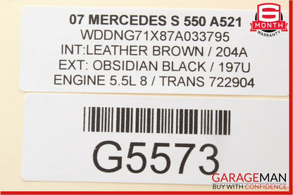 07-13 Mercedes W221 S550 S600 Door Keyless Go Entry Control Controller Module