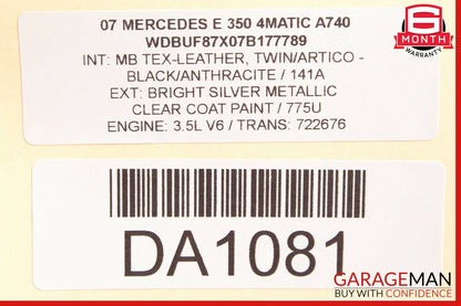 07-09 Mercedes W211 E350 E550 Rear Right Passenger Side Door Control Module OEM