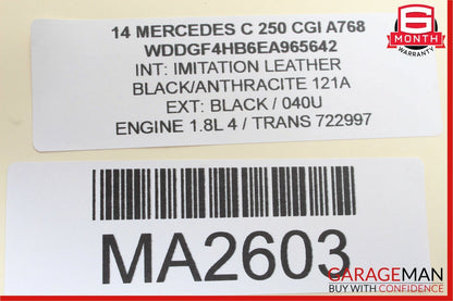 08-17 Mercedes W204 C250 E350 Front Left Driver Side Exterior Door Handle Black