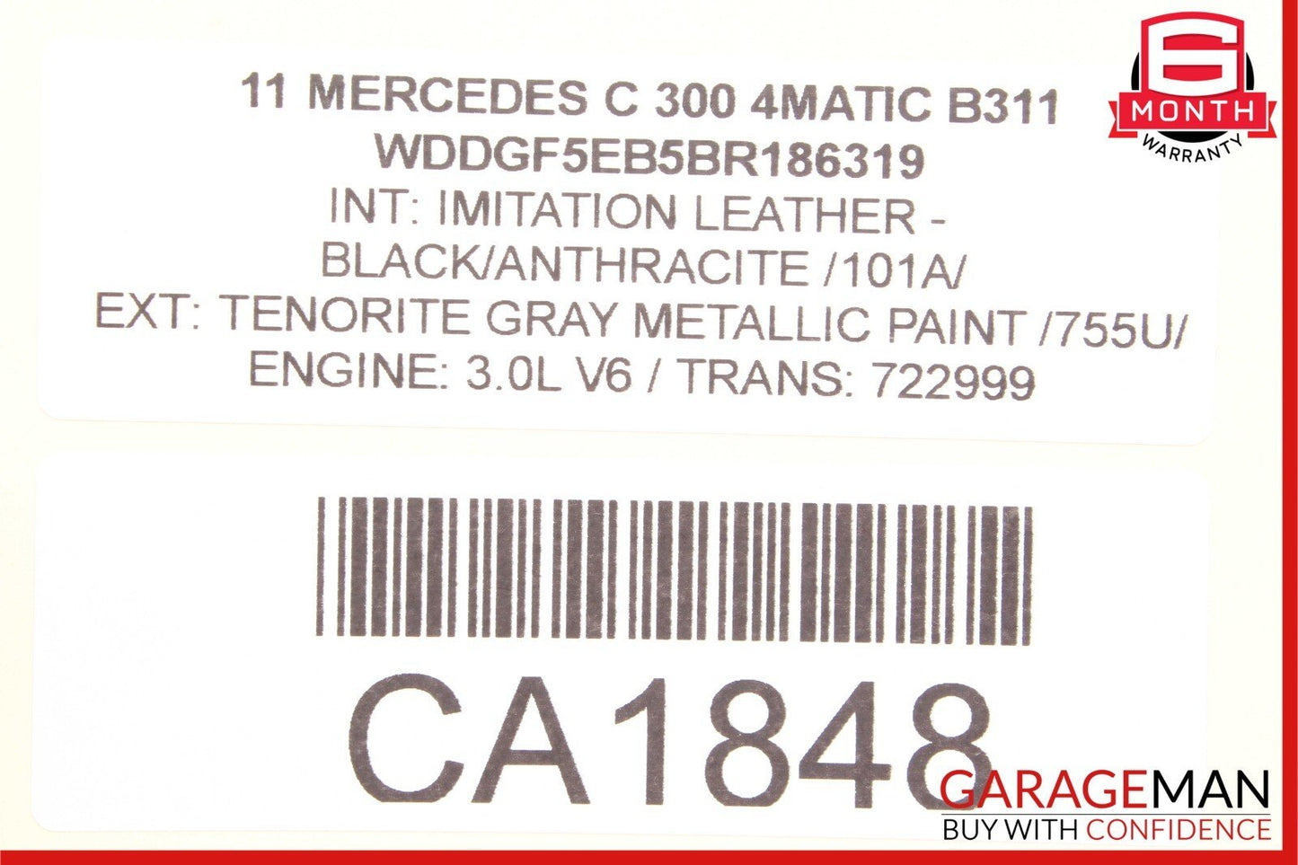 08-17 Mercedes W204 C300 Front Left Driver Side Exterior Door Handle Gray OEM