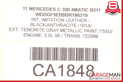 08-17 Mercedes W204 C300 Front Left Driver Side Exterior Door Handle Gray OEM
