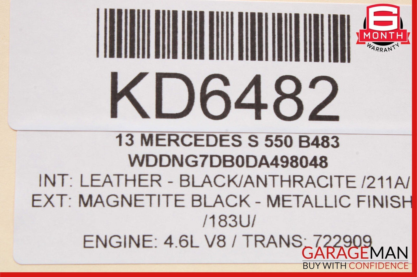 12-18 Mercedes S550 SLK350 Front Left / Right Engine Timing Chain Cover Plate