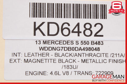 12-18 Mercedes S550 SLK350 Front Left / Right Engine Timing Chain Cover Plate