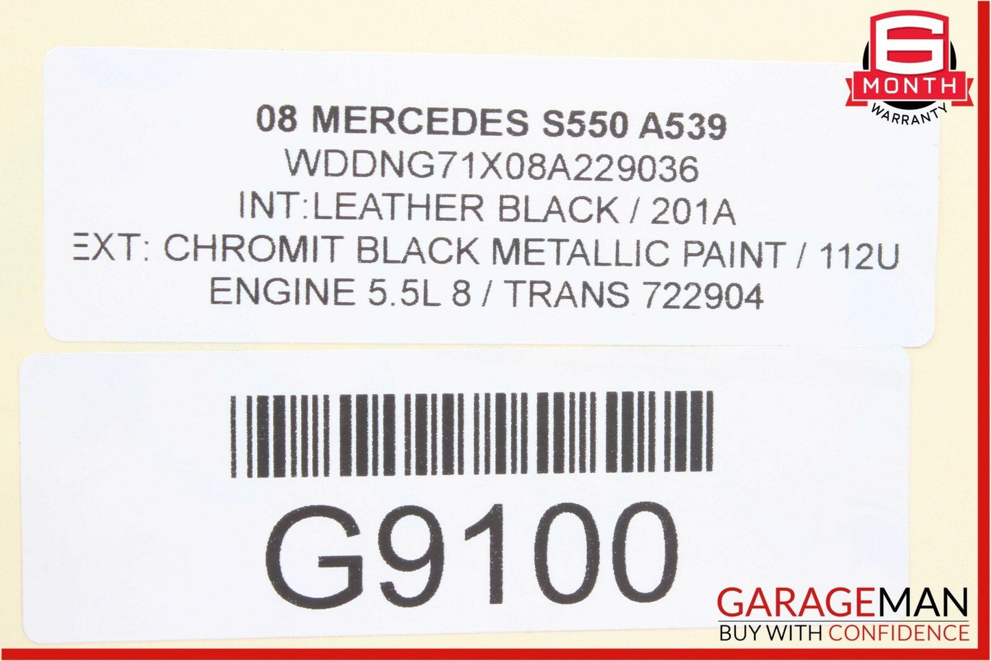 07-09 Mercedes W221 S550 Front Left Seat Belt Seatbelt Retractor Assembly
