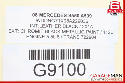 07-09 Mercedes W221 S550 Front Left Seat Belt Seatbelt Retractor Assembly