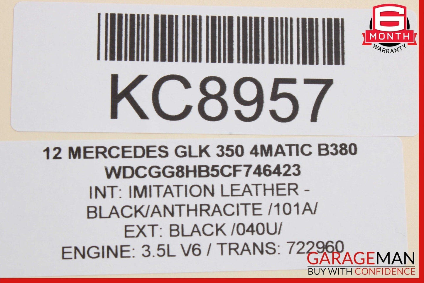 10-15 Mercedes X204 GLK350 GLK250 Rear Left Door Lock Latch Actuator OEM