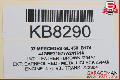07-09 Mercedes X164 GL450 GL550 GL320 Rear Left Side Tail Light Brake Lamp