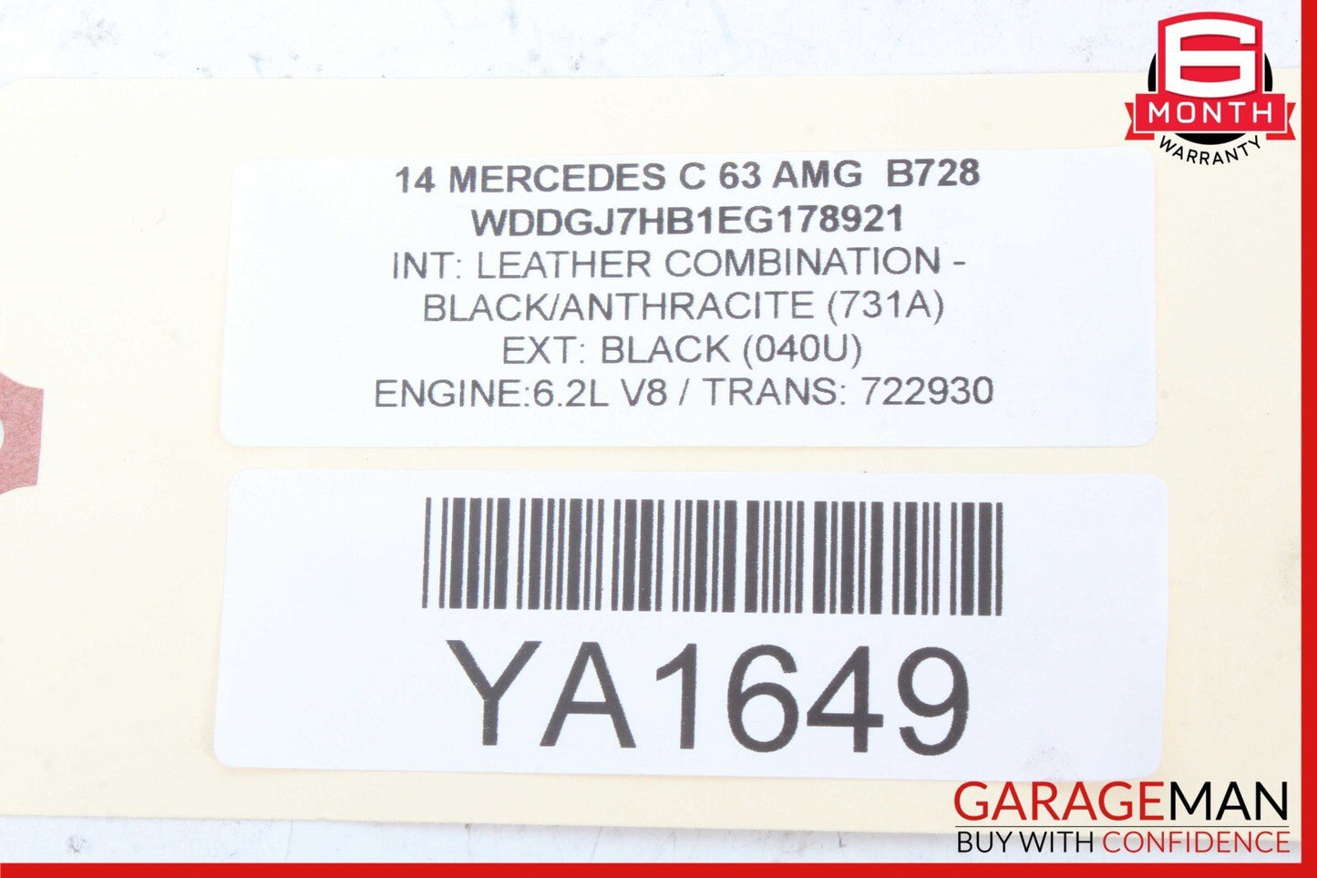 12-14 Mercedes W204 C250 C350 C63 AMG Rear SAM Module Relay Fuse Box Assy