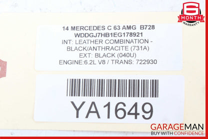 12-14 Mercedes W204 C250 C350 C63 AMG Rear SAM Module Relay Fuse Box Assy