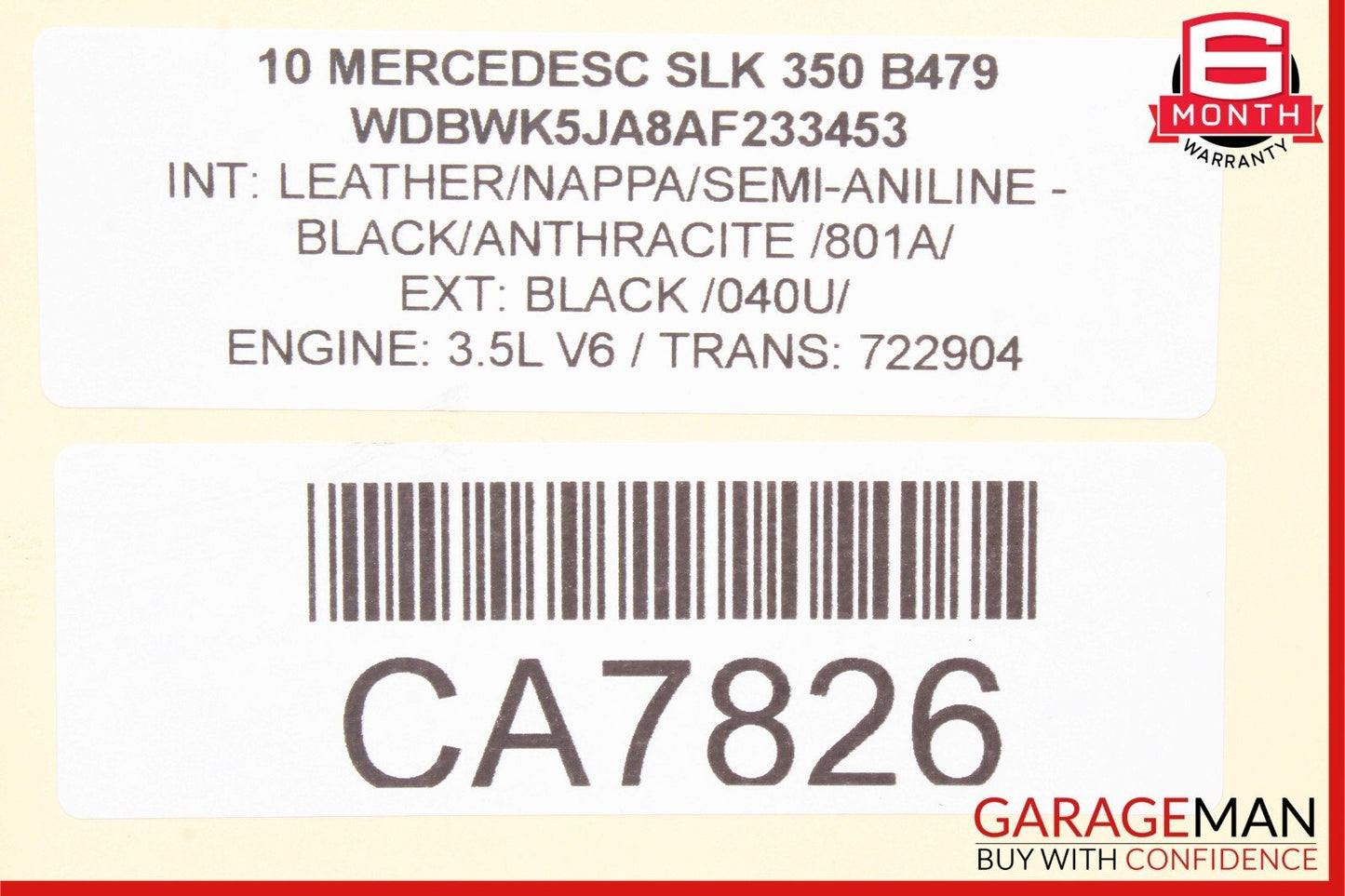 01-11 Mercedes SLK350 CLS550 CLK500 Rear Trunk Lock Latch Actuator Handle Assy