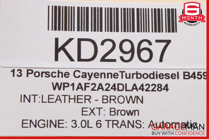 11-18 Porsche Cayenne 958 S Steering Column Lower Trim Cover Panel Brown OEM