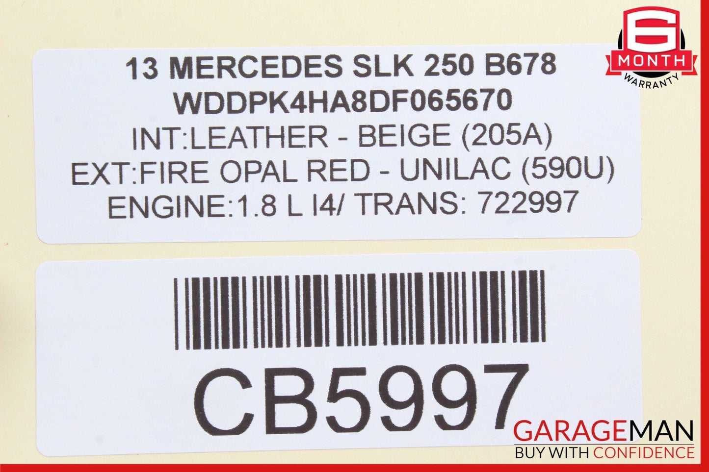 12-20 Mercedes R172 SLK350 SLC300 Left Driver Side Exterior Door Handle OEM