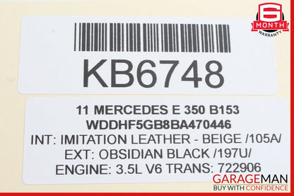 10-13 Mercedes W212 E350 Rear Right Side Exterior Door Handle Black OEM