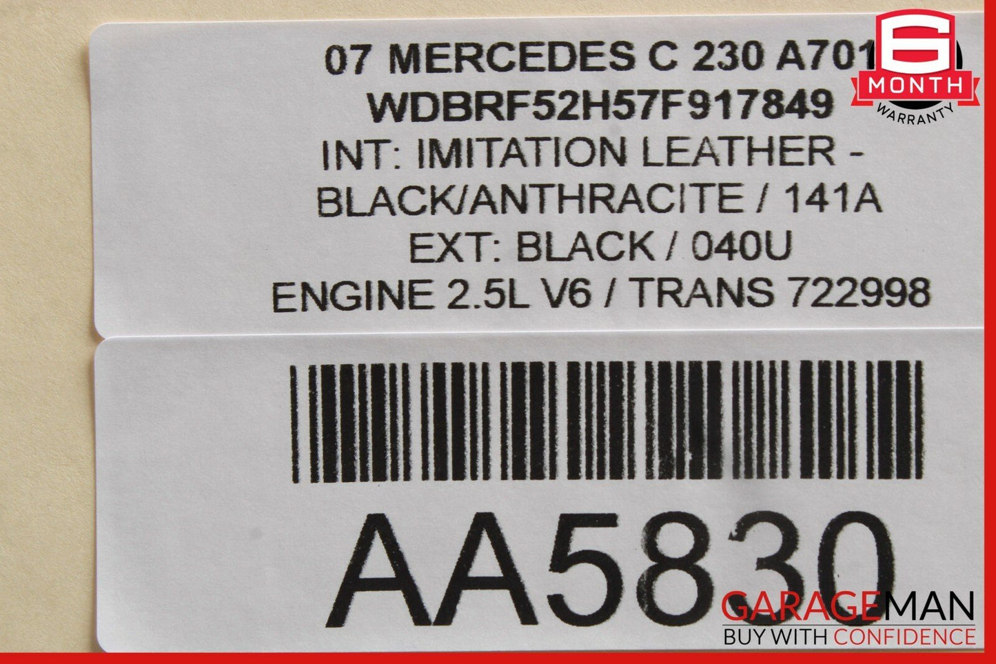 01-07 Mercedes W203 C230 Radio Stereo Audio CD Player Head Unit AM FM MF2731 OEM