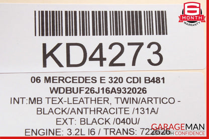 03-09 Mercedes W211 E350 E550 AMG Rear Left Side Exterior Door Handle Assy Black