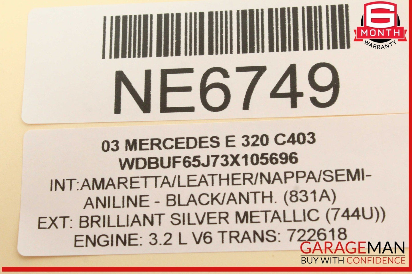 03-06 Mercedes W211 E320 Front Center Console Control Switch Panel OEM