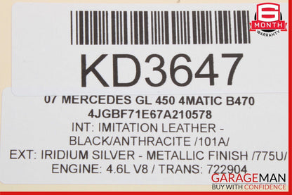 07-12 Mercedes X164 GL450 GL350 3rd Third Row Rear Right Seatbelt Retractor OEM