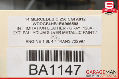 08-14 Mercedes W204 C250 C63 AMG Sedan Front Left Side Door Tweeter Cover Panel