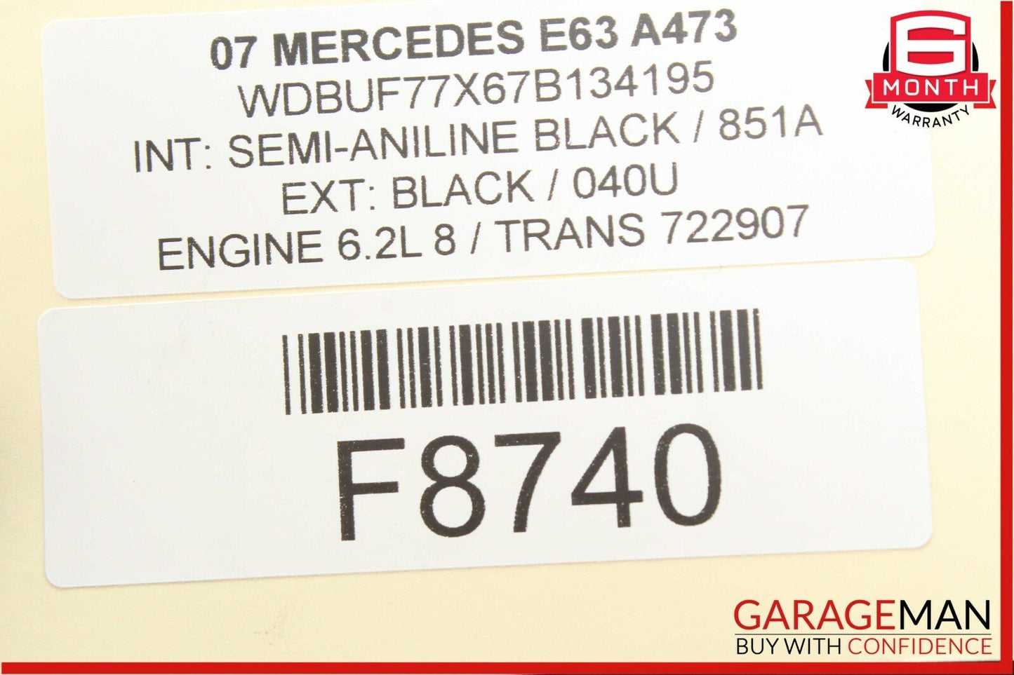 07-09 Mercedes CLS550 E63 AMG Front Right Seatbelt Seat Belt Retractor Black