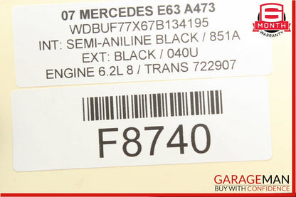 07-09 Mercedes CLS550 E63 AMG Front Right Seatbelt Seat Belt Retractor Black