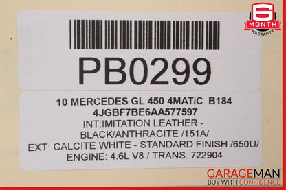 07-12 Mercedes X164 GL350 GL450 GL550 Front Lower Radiator Support Bracket Bar
