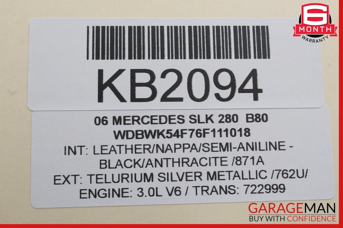 05-08 Mercedes R171 SLK280 SLK350 Front Right Side Exterior Door Handle OEM