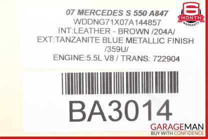 07-14 Mercedes CL550 S500 S550 Front Right Dash AC A/C Air Vent Trim Grill Brown