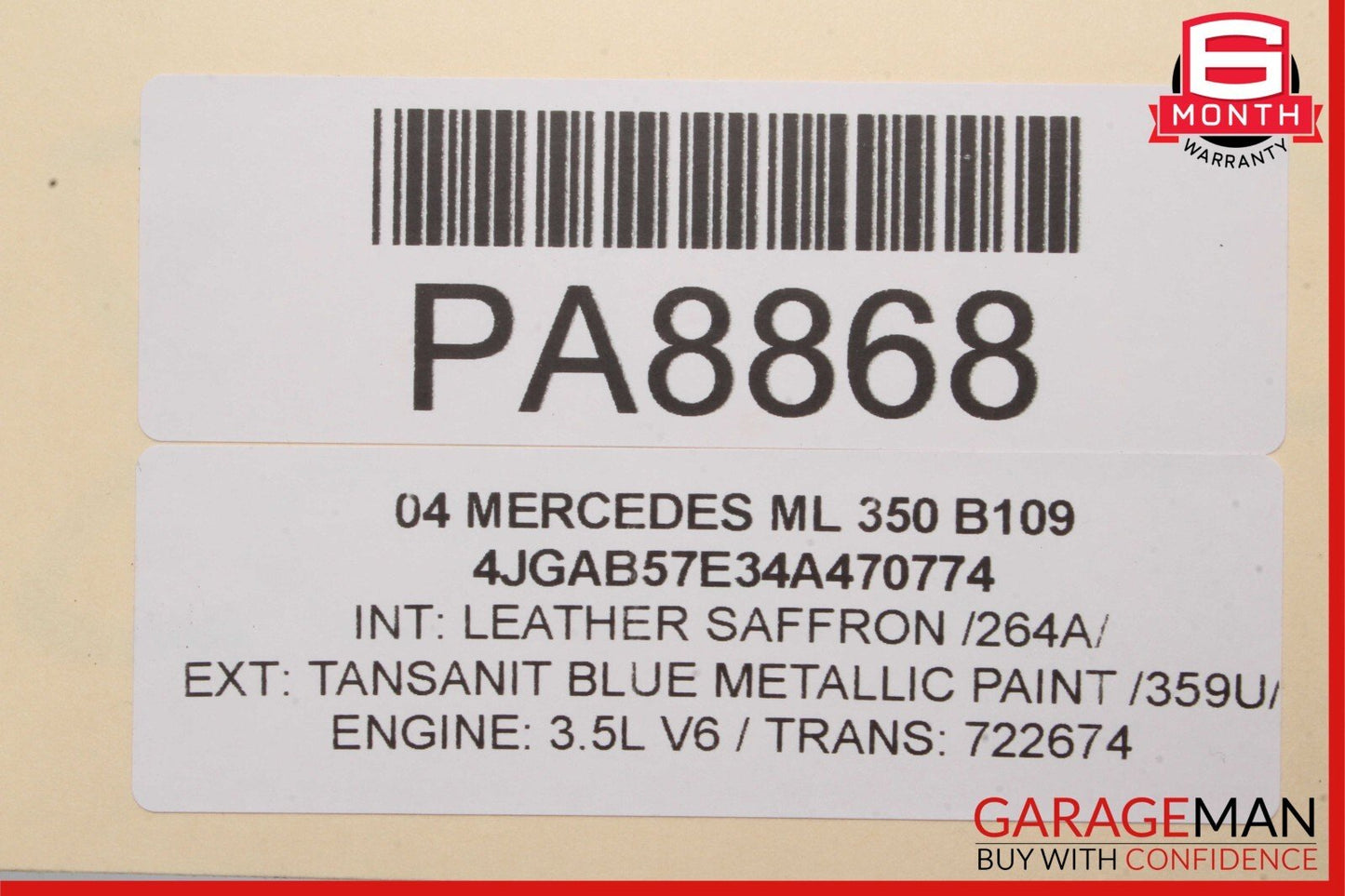 03-05 Mercedes W163 ML350 5G Automatic Transmission Assembly 722.674 OEM 133k