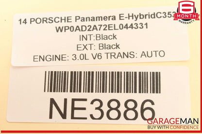 10-16 Porsche Panamera 970 E-Hybrid Center Console Arm Rest Storage Cover OEM
