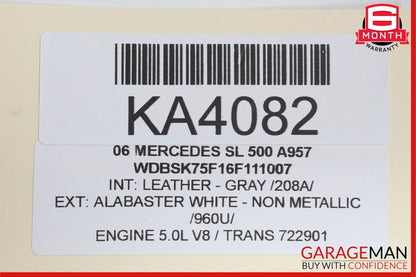 03-06 Mercedes R230 SL500 SL600 Front Left Side Exterior Door Handle Blue OEM
