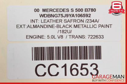 00-02 Mercedes W220 S430 S55 Front Right or Left Top Upper Seat Cushion OEM
