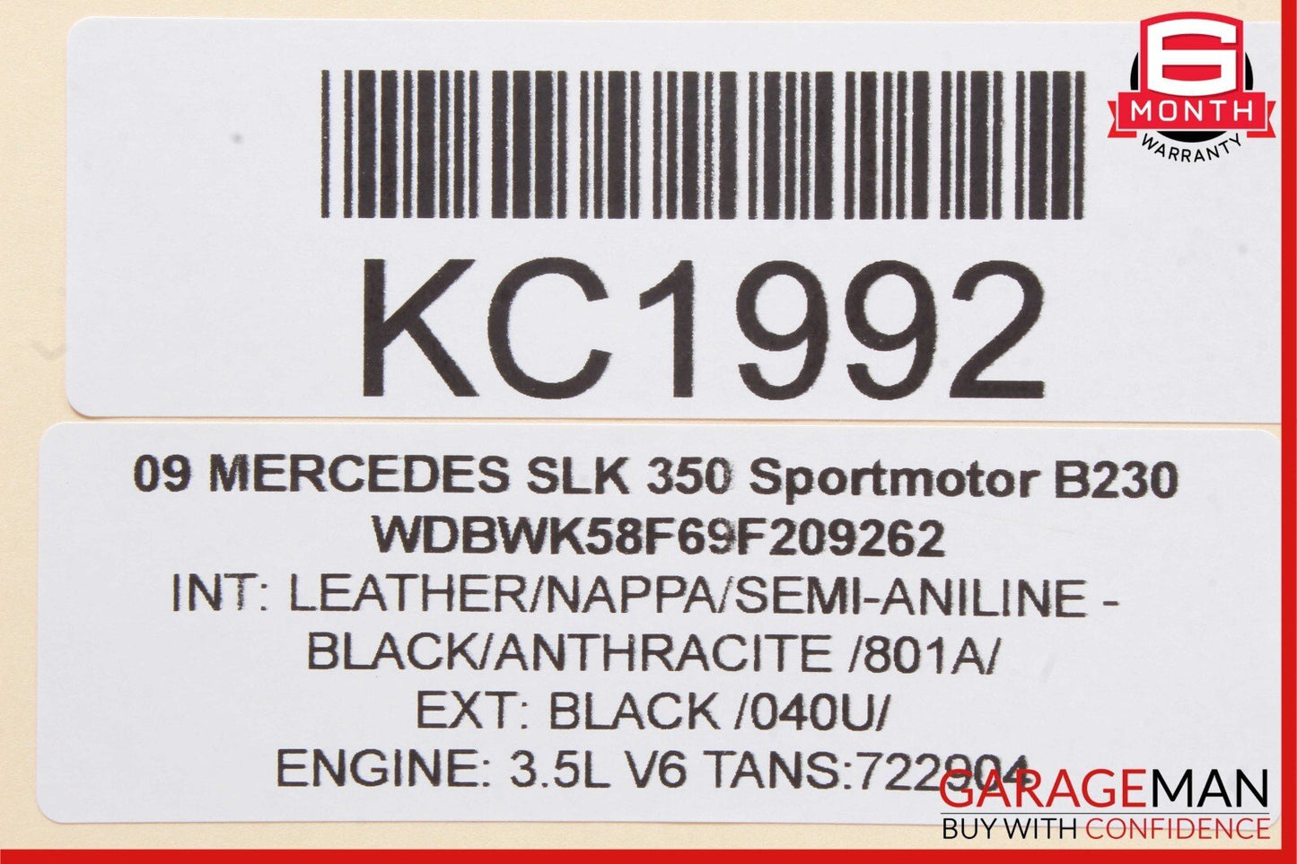 02-12 Mercedes R171 SLK350 Front Right Side Door Window Regulator Motor OEM