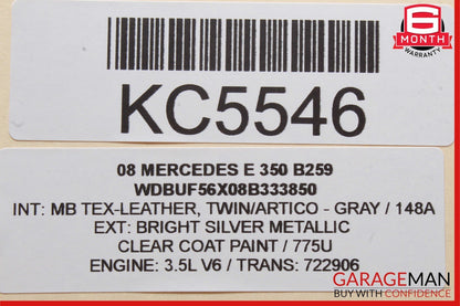 03-09 Mercedes W211 E550 Front Right Side Exterior Door Handle Bright Silver