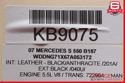 07-13 Mercedes W221 S550 S600 S400 Front Left Driver Under Seat Control Unit OEM