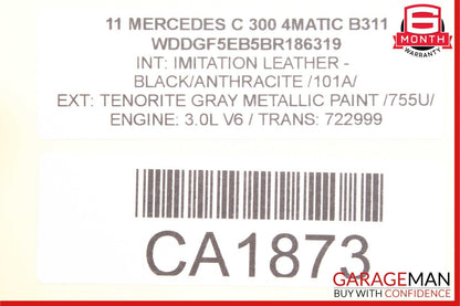 08-11 Mercedes W204 C300 Front Right Side Fog Daytime Running Light Grille Cover