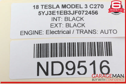 17-23 Tesla Model 3 Rear Left Driver Side Bumper Mount Support Bracket OEM