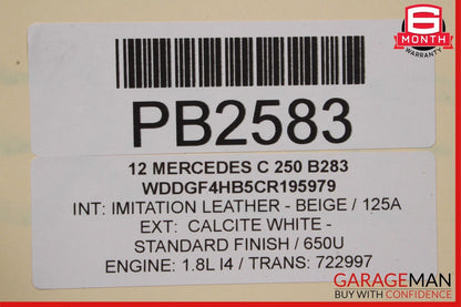 10-17 Mercedes W204 C250 E350 E400 E550 C350 Sunroof Center Window Glass OEM