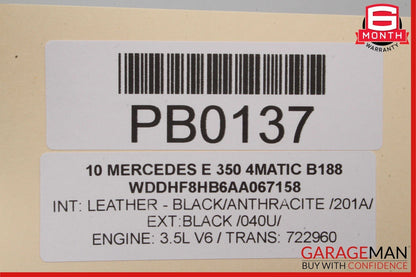 10-13 Mercedes W212 E500 E350 Front Left Interior Door Panel Cover Assembly Grey